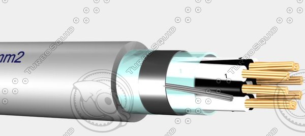 3d model serie 9100 - 4x2x0 - Serie 9100 - 4x2x0,75 mm2 instrumantation cable.max by Cable Master